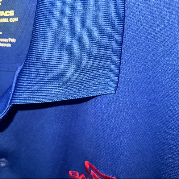 Gameface Polo Shirt Adult Extra Large Blue Short Sleeve 100% Polyester Logo Mens - Picture 10 of 15